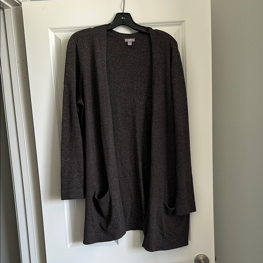J. Jill Women's Gray Open Front Cardigan